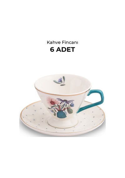 Emsan Buket 6 Kişilik New Bone Kahve Fincan Takımı 80 Ml Diğer