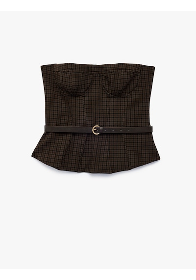 Koton Hafif Peplum Fermuarlı Kemerli Straplez Kolsuz Ekoseli Korse Büstiyer Kahverengi Ekose 7wak30044uw Kahverengi Ekoseli Koton Hafif Peplum Fermuarlı Kemerli Straplez Kolsuz Ekoseli Korse Büstiyer Kahverengi Ekose 7wak30044uw Kahverengi Ekoseli