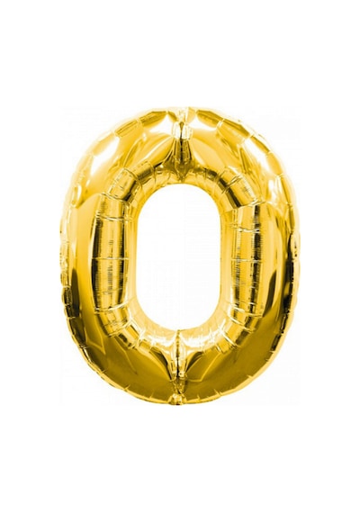 0 - 509 - Rakamlı Folyo Balon Gold Renk - Glblseme - 40 İnç Çok Renkli