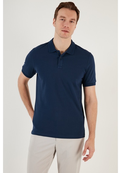 Buratti Pamuklu Regular Fit Düğmeli Erkek Polo Yaka T Shirt 5902739 Indigo
