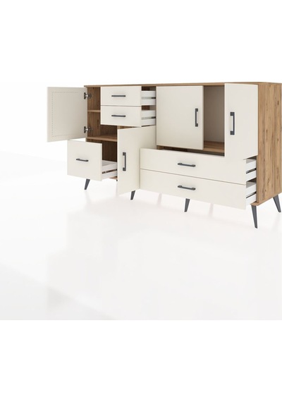 Hyperion Konsol 4 Raflı 5 Çekmeceli 4 Kapaklı 176x44x99 Çam-aytaş Çam-aytaşı Hyperion Konsol 4 Raflı 5 Çekmeceli 4 Kapaklı 176x44x99 Çam-aytaş Çam-aytaşı