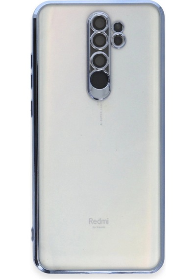 Xiaomi Redmi Note 8 Pro Kılıf Kamera Korumalı Lensli Silikon - Açık Mavi