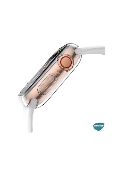 Microsonic Apple Uyumlu  Watch Series 8 45mm Kılıf 360 Full Round Soft Silicone
