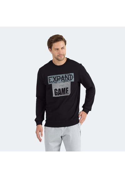 Slazenger RUBIO Erkek Sweatshirt Siyah