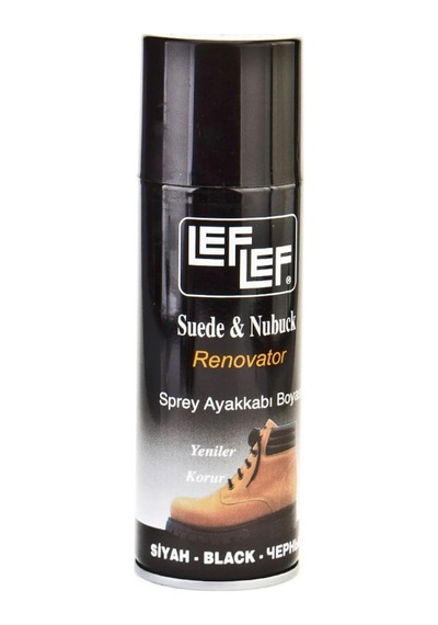 Leflef Süet Ve Nubuk Ayakkabı Boyası, Koruyucu Yenileyici Sprey, 200 Ml Siyah