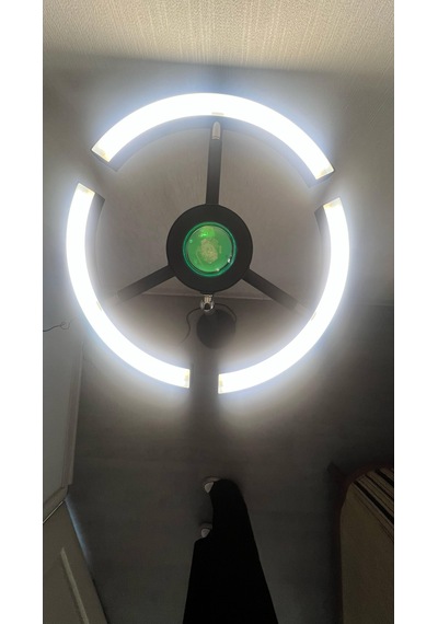 Yüceeller Rgb Modern Led Lambader Dim Edilebilir Siyah