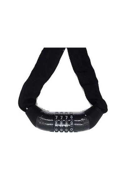 ZOZO 4x90CM 4 lü Şifreli Zincir Kilit YÜKSEK GÜÇLÜ BİSİKLET KİLİDİ Siyah