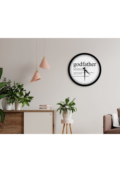 Bk Home Godfather Baba Tasarımlı 45Cm Ahşap Duvar Saati-1 (492699262)