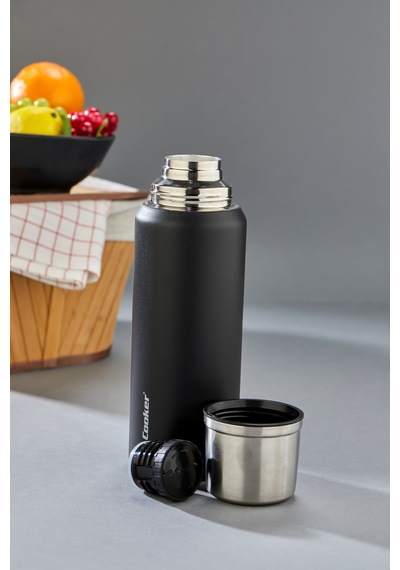 Cooker Campmate 1 Litre Paslanmaz Çelik Termos Ckr2081 Siyah