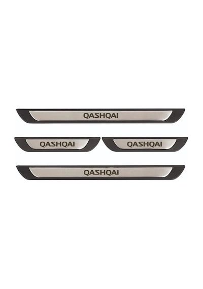Nissan Qashqai 2007-2012 Modeller Old Krom Kapı Eşiği 4 Parça Paslanmaz Çelik