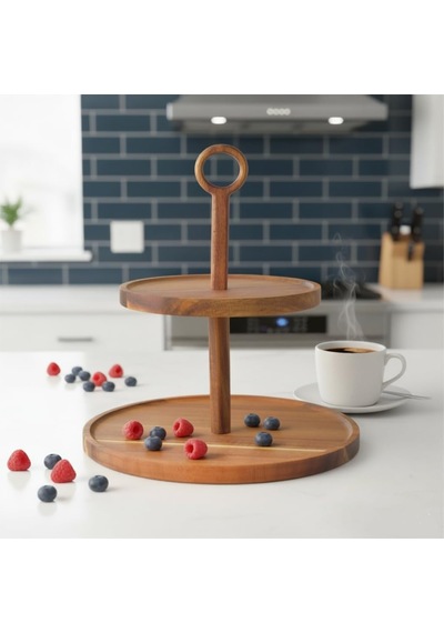 Doğal Akasya Ağacından Ahşap 2 Katlı Kurabiyelik Ve Servis Tabağı Sunum Standı Çap: 18 Cm, Yükseklik: 25 Cm Doğal Ve Şık Çok Renkli Doğal Akasya Ağacından Ahşap 2 Katlı Kurabiyelik Ve Servis Tabağı Sunum Standı Çap: 18 Cm, Yükseklik: 25 Cm Doğal Ve Şık Çok Renkli