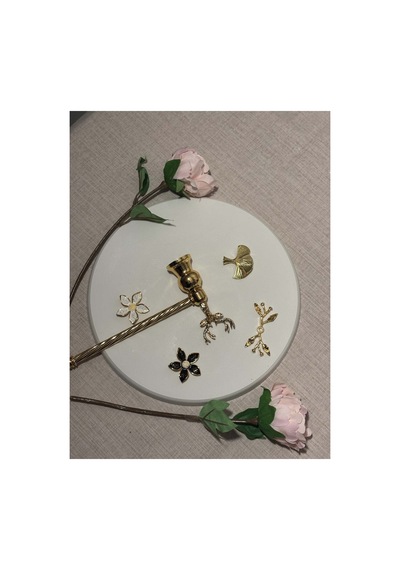 Dekoratif Geyik Figürlü Gold Mum Söndürücü Obje Altın - 805652324 Altın