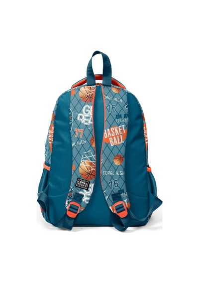 Coral High Kids Nefti Turuncu Basketbol Desenli 3 Lü Okul Çanta Seti Set0123651 Çok Renkli