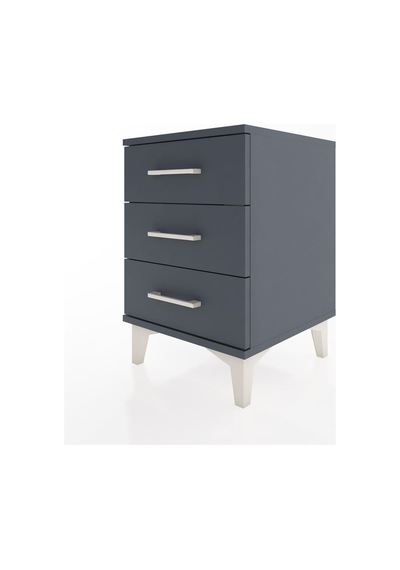 Hyperion Komodin 3 Çekmeceli 44x44x64 Antrasit-antrasit Antrasit