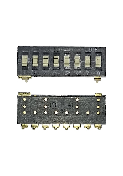 Tristate 8li Dip Switch 8 Pin Siyah Anahtar Açık Kapalı Seçim Adres Ayar + Off - Pull Up/Down