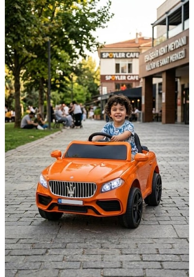 Massimo Gt 4x2 12v Uzaktan Kumandalı Led Farlı 2x Arka Süspansiyonlu Kemerli Çocuk Akülü Araba Turuncu