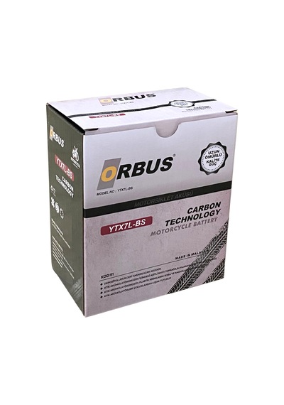 Orbus 12v 7 Ah Motosiklet Aküsü (113*70*130) (ytx7l-bs) (smf) (2. N11.16704