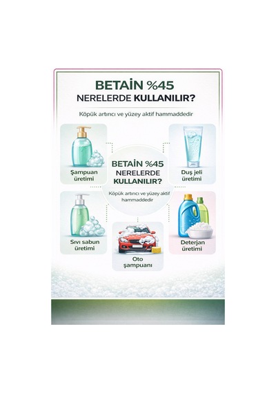 Betain %45 Cocamidopropyl Betaine Capb 500 G Köpük Artırıcı Kozmetik Hammaddesi