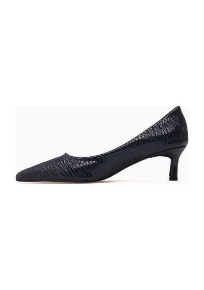 Kuum Kadın Stiletto Ayakkabı 26y K70-4318 Lacivert Rugan