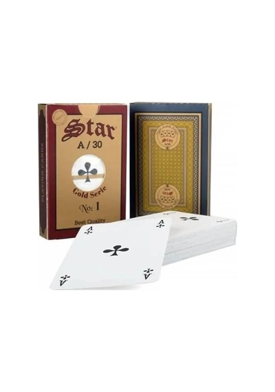 Star Oyun Aletleri Star Gold Serisi A/30 Iskambil Kağıdı - Çift Deste Gnsrkfaz3841
