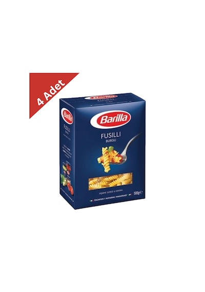 Barilla Burgu Makarna 500 G X 4 Adet - Ekonomik Paket Sos Tutan Burgu Yapı