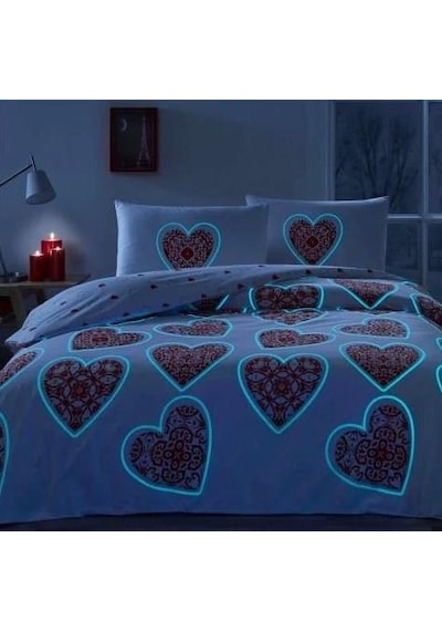 Taç Glow Parlayan Çift Kişilik Nevresim Takımı Cordelia Kırmızı Diğer