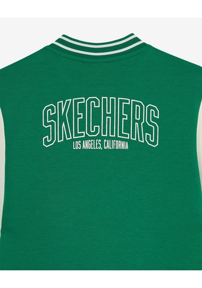 Skechers Comfort Knıt College Bomber Jacket Büyük Erkek Çocuk Haki Mont Sk2620136-1027