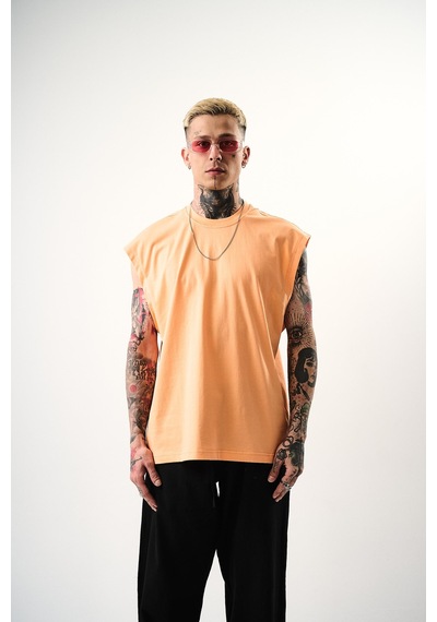 Respire Erkek Basic Tank Top Atlet Şeftali