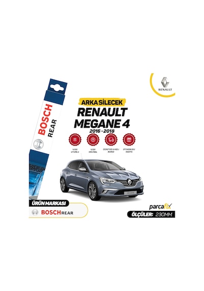 Renault Megane 4 Bosch Rear Arka Silecek 2016-2018