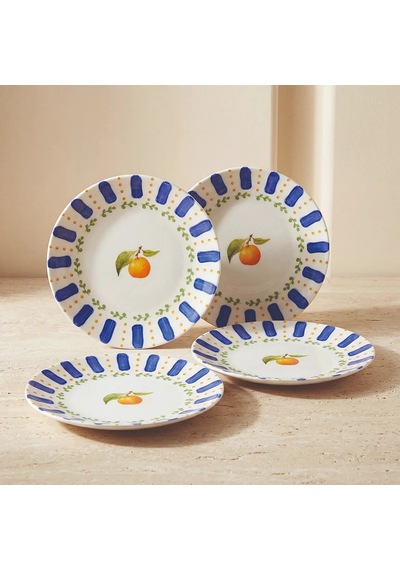 Güral Kayısı Desenli 4lü 19 Cm Porselen Pasta Tabağı Seti Diğer