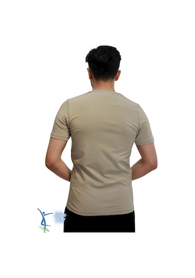 Sermoda Erkek Slim Fit V Yaka Tişört - Dar Kesim Basic Günlük T-shirt Vizon