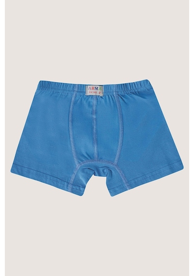 Arma Yıldız Erkek Çocuk Düz Pamuklu Likralı Renkli Boxer 6'lı Paket Çok Renkli