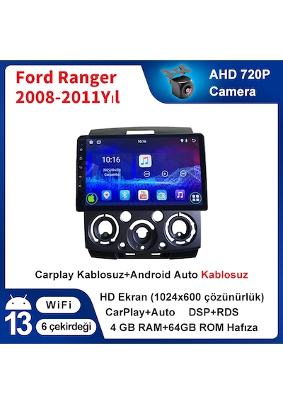 Ford Ranger 2008-2011 Yıl Multimedya 4-64 Gb Navigasyon