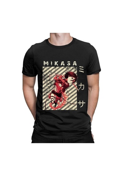 Noıssey Kırmızı Etiket Gala Titan Anime T-shirt Erkekler Model754 17105 Siyah