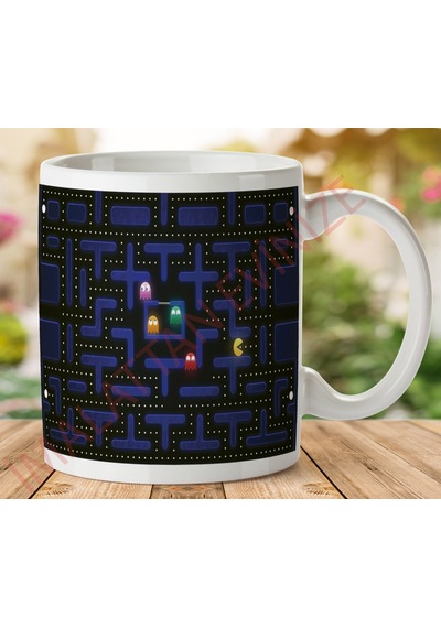 1-359 Pac-man Oyun İki Tarafı Baskılı Kupa Bardak.jpg