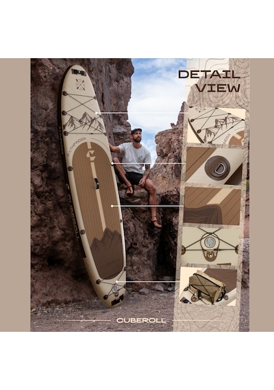 Cuberoll Pathfinder Brown 351x89x15 Cm Şişme Stand Up Paddle Board Sup Seti 225 Kg