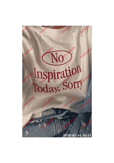 Tarzsokak Slogan Unisex Yazılı Oversize Tshirt Twgwbr14 Beyaz