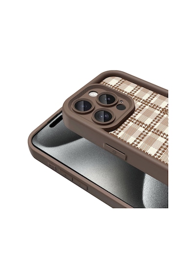 Goocamp Apple Uyumlu iPhone 15 Pro Max Kılıf Kamera Korumalı Baskılı Arka Yüzey Klas Kapak - Beya Beyaz