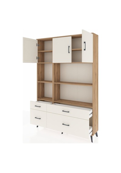 Arges Dolap 8 Raflı 4 Çekmeceli 3 Kapaklı 132x30x195 Çam-ayta... Çam Arges Dolap 8 Raflı 4 Çekmeceli 3 Kapaklı 132x30x195 Çam-ayta... Çam