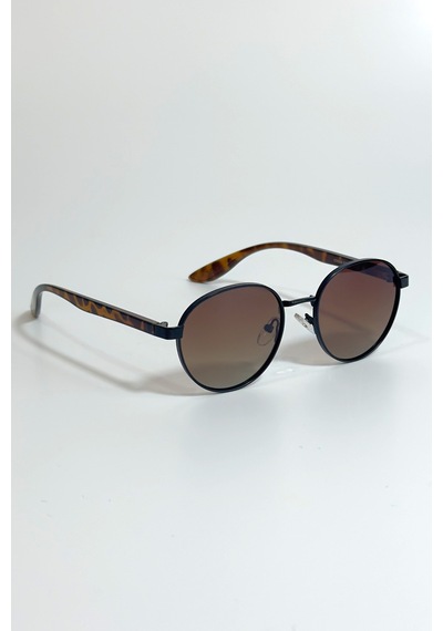 Unisex Polarize Yuvarlak Güneş Gözlüğü Kahverengi Uv400 Korumalı 15473069