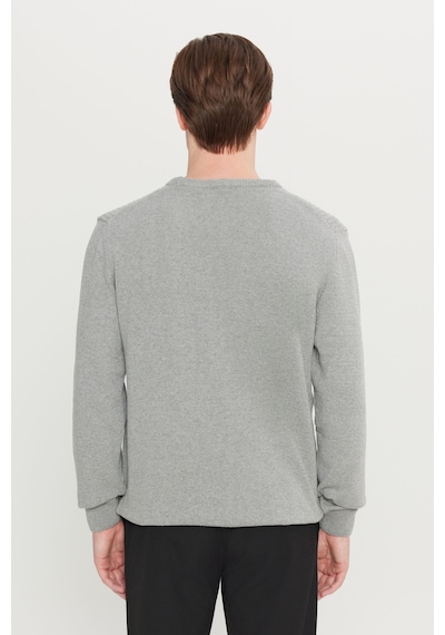 AC&Co / Altınyıldız Classics Erkek Grı Melanj Pamuklu Standart Fit Normal Kesim Bisiklet Yaka Jakarlı Triko Kazak Gri Melanj AC&Co / Altınyıldız Classics Erkek Grı Melanj Pamuklu Standart Fit Normal Kesim Bisiklet Yaka Jakarlı Triko Kazak Gri Melanj