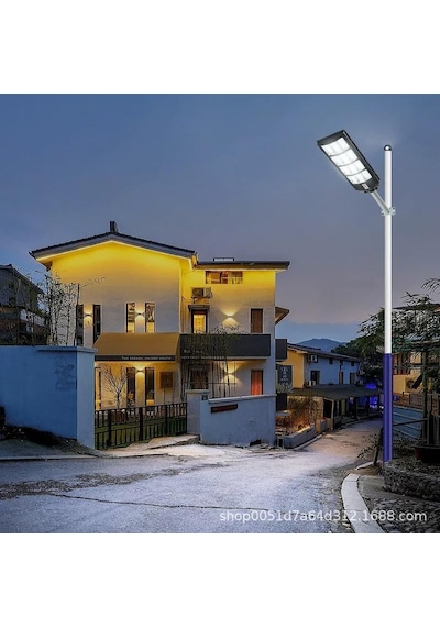 600w Solar Hareket Sensörlü Bahçe Aydınlatması 12 Led Panel Lamba, Güneş Enerjili, Kumandalı 3modlu