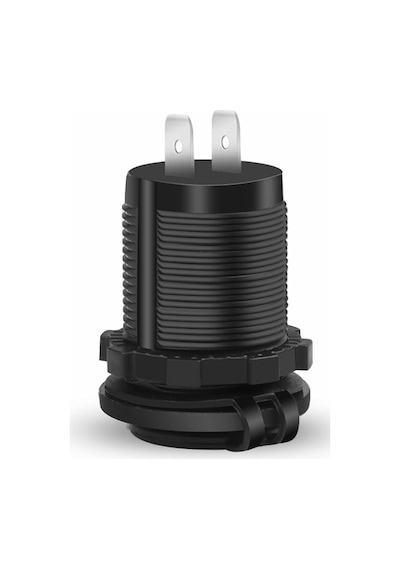 12V Dual USB Araç Şarj Soketi 5V 1A 2.1A Çift USB Ledli Su Geçirmez Şarj Adaptörü Oto