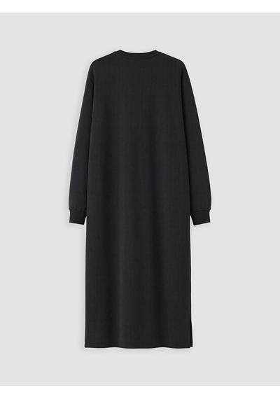Lcw Modest Siyah Bisiklet Yaka A Kesim Sweat Elbise