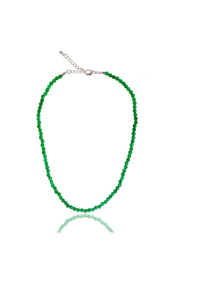 Stoneage Bayan Kolye Yeşil Jade Ceyt Doğal Taş Dengeleyici Ve İyileştirici Çok Renkli