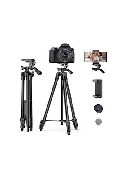 Fototek 135 CM Pro Plus Dslr Foto Kamera Cep Telefonu Tripod Telefon Tutucu + Çanta