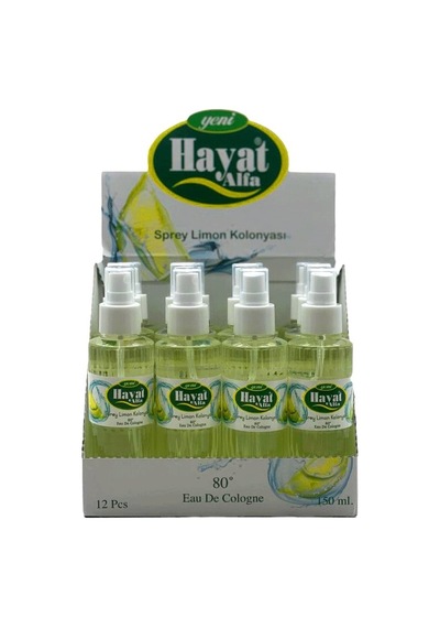 Hayat Kolonya 150cc Sprey Limon - 12'li Paket