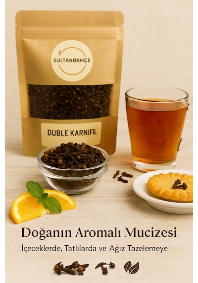 Sultanbahçe Duble Karanfil İri Taneli 50 G Doğal, Katkısız, Yoğun Aromalı Baharat