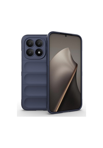 Xiaomi 15t Kılıf Kamera Korumalı Esnek Silikon Parmak Şeritli Pazarplus Lacivert