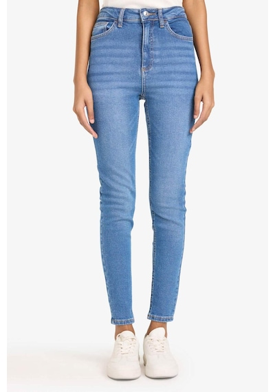 Defacto Skinny Fit Yüksek Bel Bilek Boy Jean Pantolon F2963ax25wnnm28 Mavi